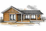 Bungalow House Plan - River Oaks 92520 - Rear Exterior
