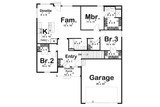 Ranch House Plan - Beckley 64946 - 1st Floor Plan
