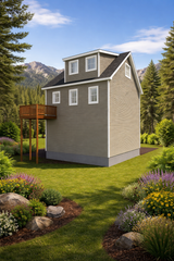 Mountain Rustic House Plan - Harmon Cabin 28141 - Rear Exterior