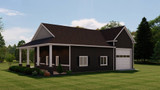 Country House Plan - 70006 - Rear Exterior