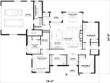 Ranch House Plan - Andrews 2 31438 - 1st Floor Plan
