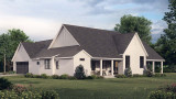 European House Plan - Garden Bluff 52864 - Rear Exterior
