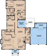 Cottage House Plan - Whitestone Cottage 96706 - 1st Floor Plan