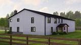 Farmhouse House Plan - 47263 - Rear Exterior