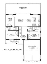 Contemporary House Plan - 63470 - 1st Floor Plan