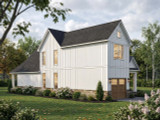 Farmhouse House Plan - Gable Farm 14534 - Left Exterior