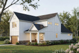 Farmhouse House Plan - Gable Farm 14534 - Right Exterior