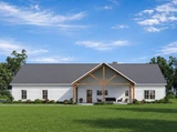 Farmhouse House Plan - Cassidy-6D 70207 - Rear Exterior