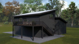 Contemporary House Plan - Kallen Garage 28832 - Rear Exterior