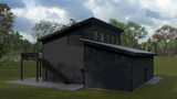Contemporary House Plan - Kallen Garage 28832 - Rear Exterior