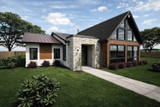 Farmhouse House Plan - Castle Ridge 69791 - Left Exterior
