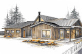 Farmhouse House Plan - Castle Ridge 69791 - Left Exterior