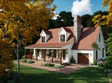Farmhouse House Plan - Whitfield 46321 - Front Exterior