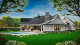 Country House Plan - Cova Creek 80645 - Rear Exterior