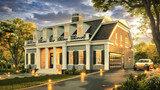 Colonial House Plan - Suffield 65602 - Right Exterior
