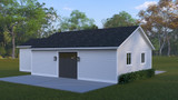 Secondary Image - Traditional House Plan - Jason Garage 42769 - Rear Exterior