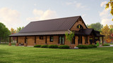 Craftsman House Plan - 64995 - Left Exterior