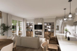 Farmhouse House Plan - West Coast 2 20275 - Living Room
