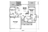 Ranch House Plan - Crocket 27522 - 1st Floor Plan