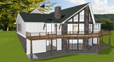 Craftsman House Plan - Clayton 30141 - Rear Exterior