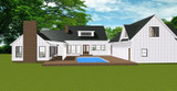 Farmhouse House Plan - Alexandria 28453 - Rear Exterior