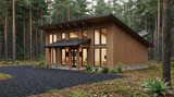Mountain Rustic House Plan - Angles Retreat 70081 - Right Exterior