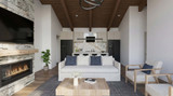 Mountain Rustic House Plan - Angles Retreat 70081 - Great Room