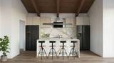 Mountain Rustic House Plan - Angles Retreat 70081 - Kitchen