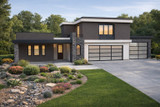 Contemporary House Plan - The Sunrise Mesa 19758 - Front Exterior