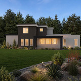 Contemporary House Plan - The Sunrise Mesa 19758 - Rear Exterior
