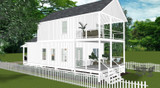 Cottage House Plan - Royal Tern 69336 - Rear Exterior