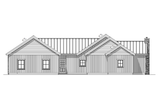 Ranch House Plan - Woodside 3b 40937 - Rear Exterior