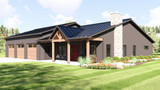 Country House Plan - 71084 - Right Exterior