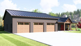 Country House Plan - 71084 - Left Exterior