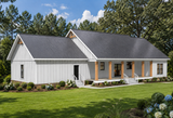 Farmhouse House Plan - 75493 - Rear Exterior