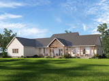 Farmhouse House Plan - Downey-1 40346 - Rear Exterior