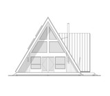 A-Frame House Plan - 15845 - Rear Exterior