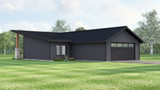Modern House Plan - 22090 - Left Exterior
