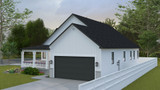 Farmhouse House Plan - Riley 70681 - Right Exterior