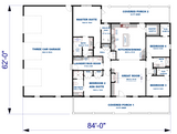 Farmhouse House Plan - 83322 - 1st Floor Plan