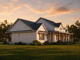 Farmhouse House Plan - Downey-2 30110 - Left Exterior