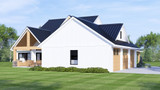 Farmhouse House Plan - 60924 - Rear Exterior