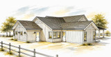 Farmhouse House Plan - Willow Landing 24179 - Left Exterior