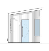 Contemporary House Plan - Ember Sauna 34285 - Left Exterior