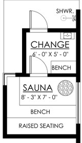 Contemporary House Plan - Ember Sauna 34285 - 1st Floor Plan
