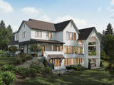 French Country House Plan - Burlington 10571 - Rear Exterior