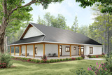 Farmhouse House Plan - 30614 - Rear Exterior