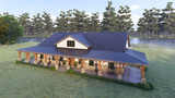 Country House Plan - Maple #6 33244 - Right Exterior