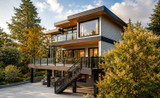 Contemporary House Plan - The Parkside 65384 - Rear Exterior