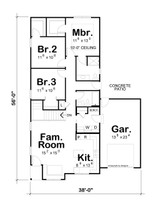 Farmhouse House Plan - Glenwood 60380 - 1st Floor Plan